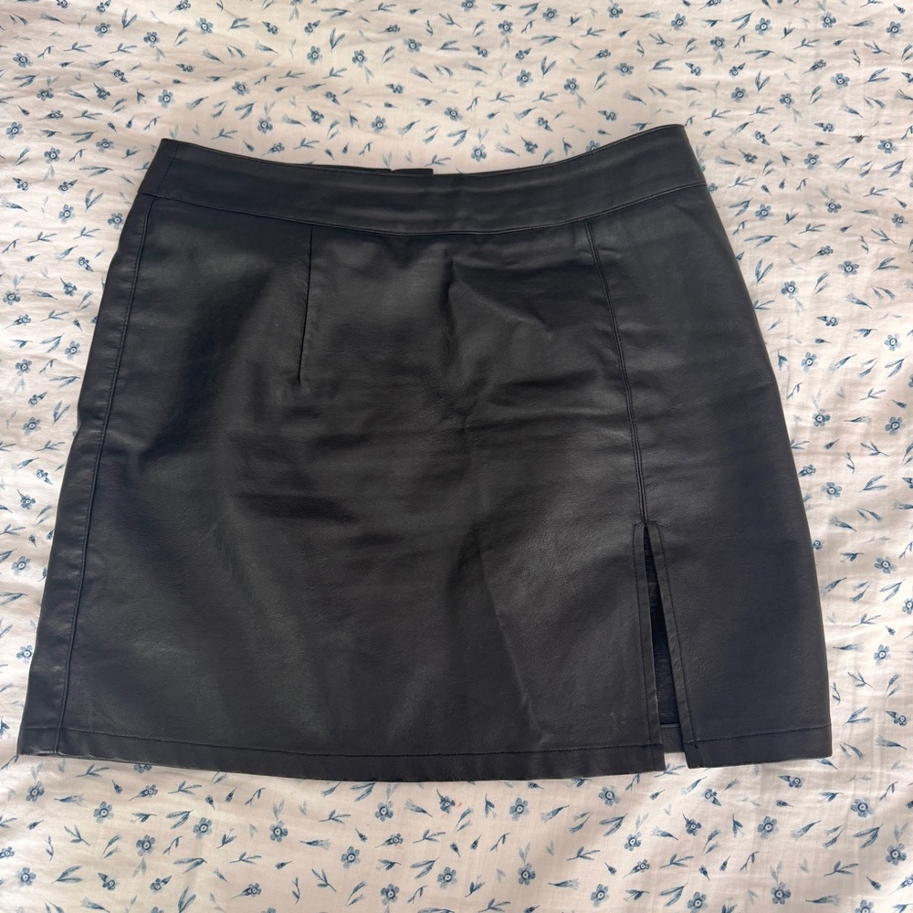 Princess Polly Lioness Rizzo Black Leather Skirt